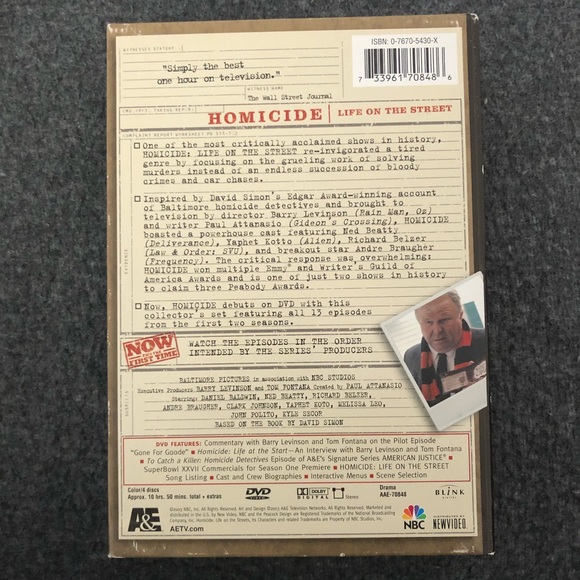 Homicide: Life on the streets, seasons 1 & 2 DVD - Picture 2 of 6
